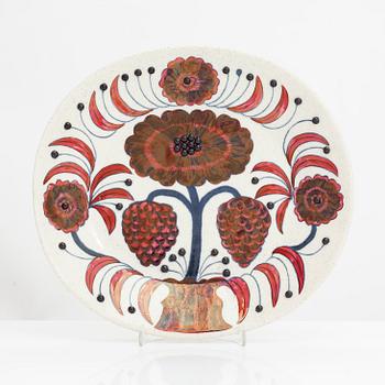Birger Kaipiainen, decorative ceramic plate Rose, signed, numbered 276/2000, Arabia 1980 Made in Finland.