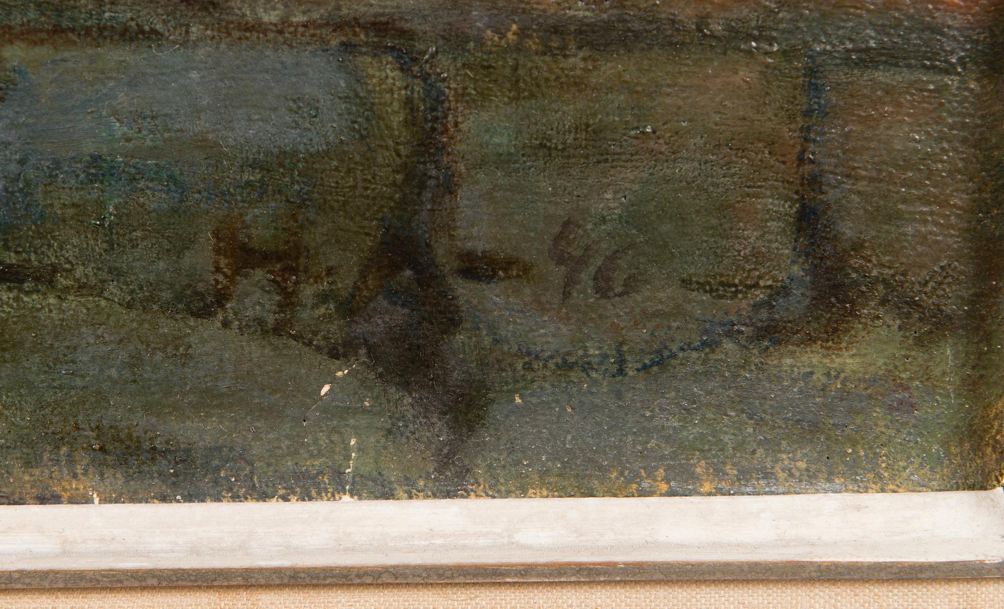 HANNES AUTERE, oil on board, signed and dated-40.