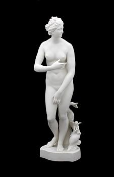 FIGURIN, parian, "Venus Medici", Gustavsberg. Bär dat 1925.