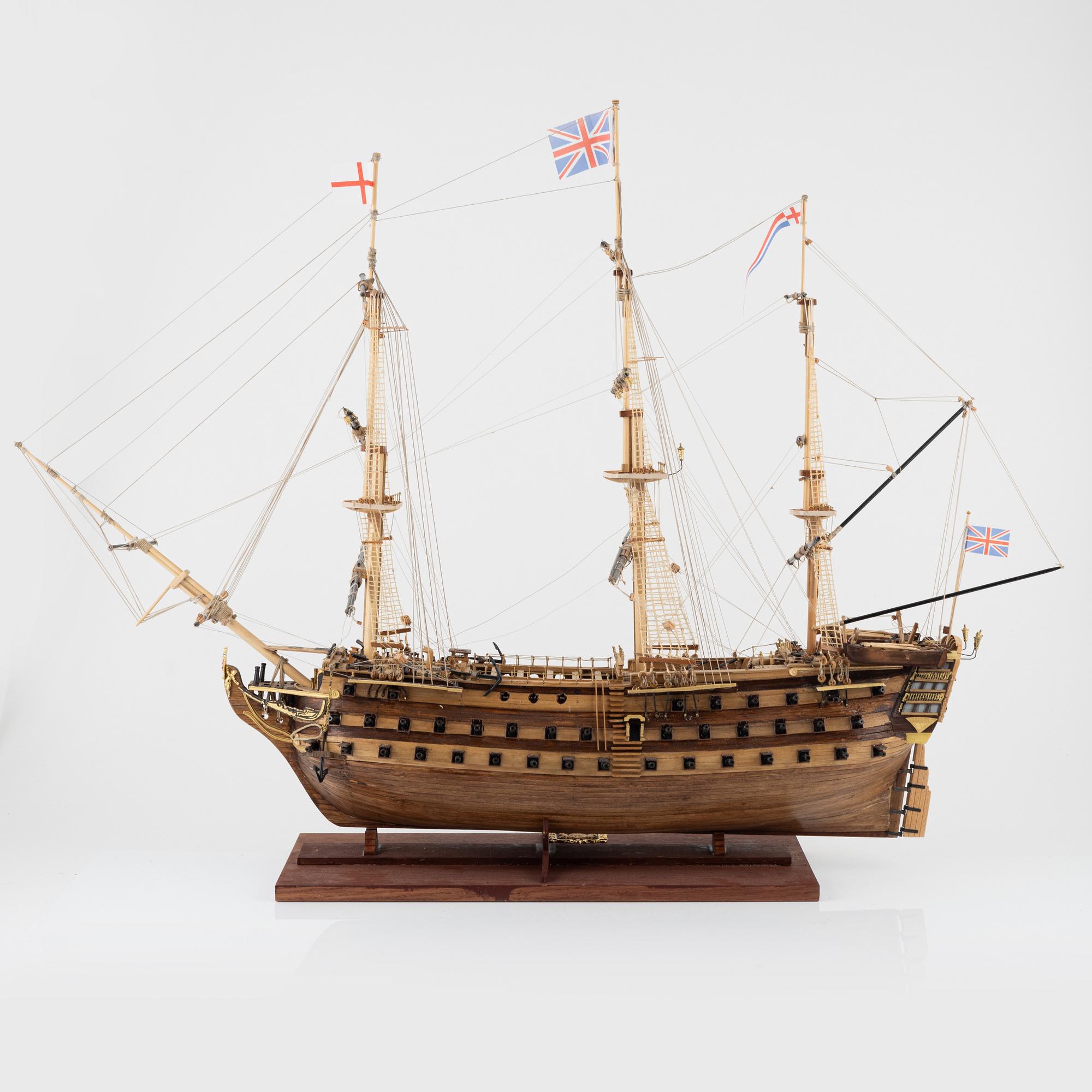 Model ship, the battleship 'Victory', 2010.