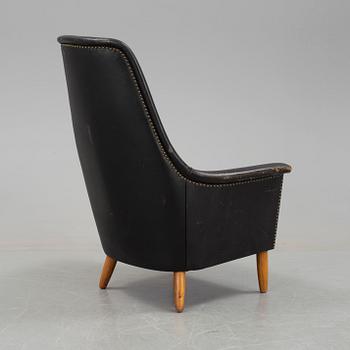 A leather easychair 1950/60s.