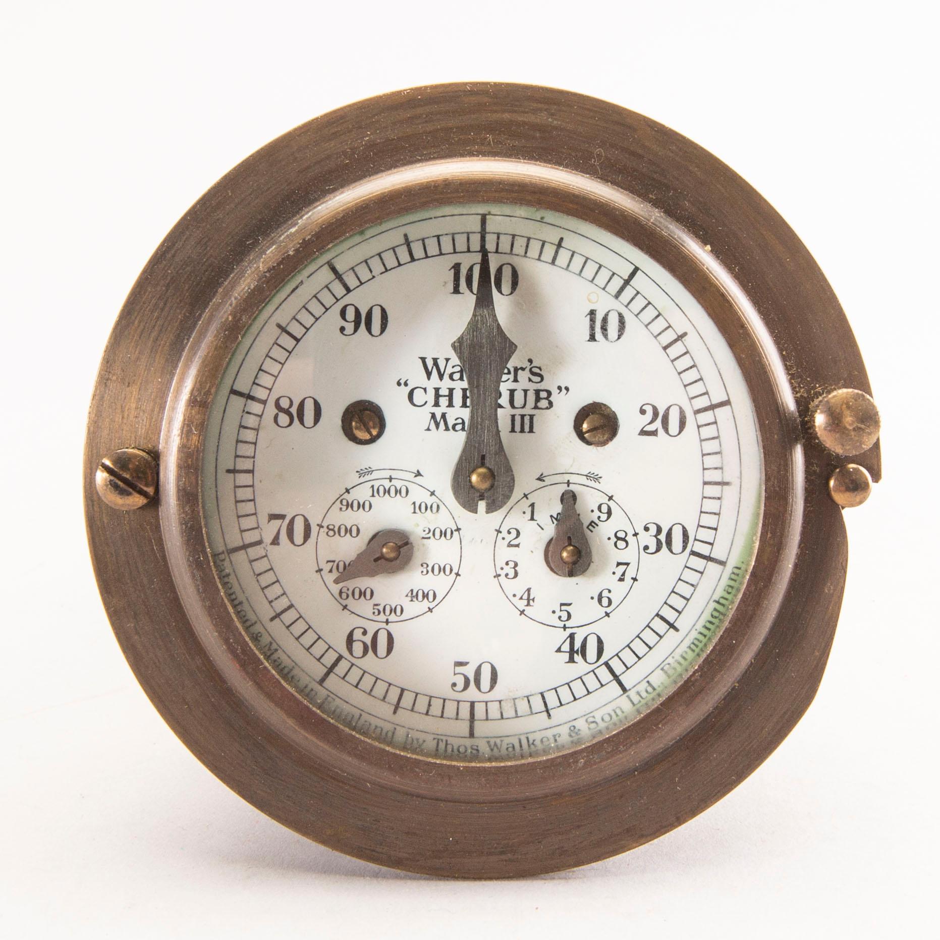 A taffrail ship-logg from  Thomas Walker & Sons,"Excelsior". Birmingham, first half of the 20th century.