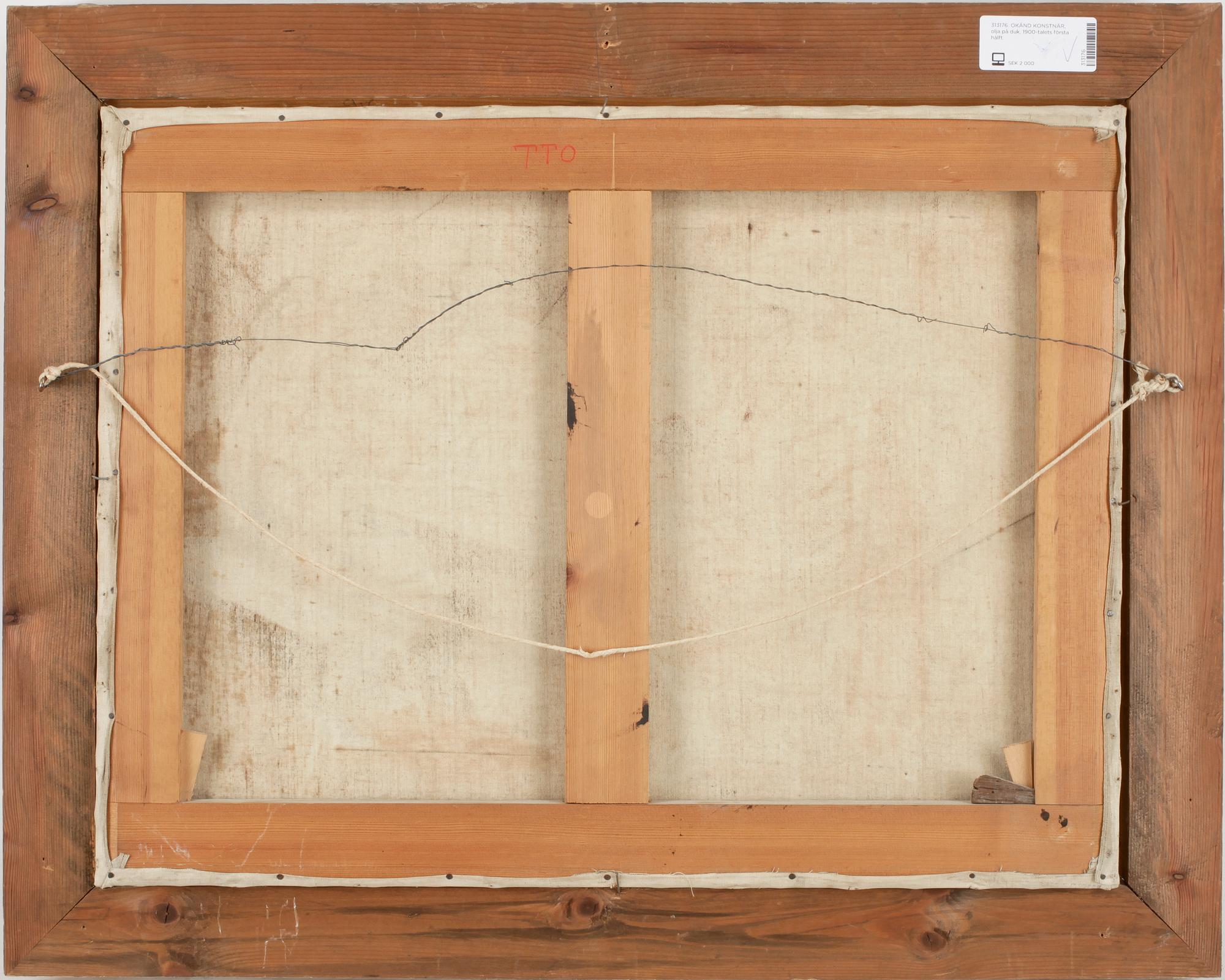 OKÄND KONSTNÄR, olja på duk, 1900-talets första hälft.