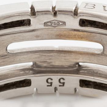Bulgari ring 18K white gold with round brilliant-cut diamonds "Parentesi".
