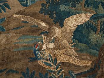 A TAPESTRY, tapestry weave, "A castle garden", ca 269 x 327 cm, France the beginning of the 18th century.