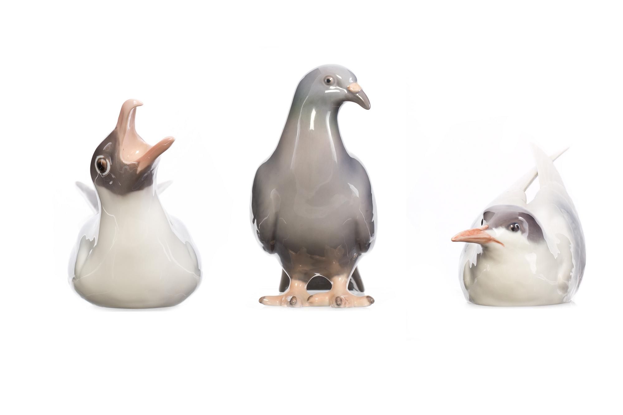 FIGURINER, 3 st, porslin, Royal Copenhagen samt Bing & Gröndahl.