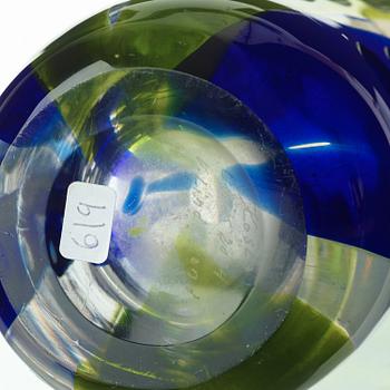 VICKE LINDSTRAND, vas, glas, Kosta 1950-70-tal, unik.