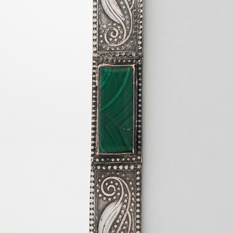 Josef Hoffmann, valokuvakehys, hopea, malli S 1614, Wiener Werkstätte, Wien, Itävalta ennen v. 1922.