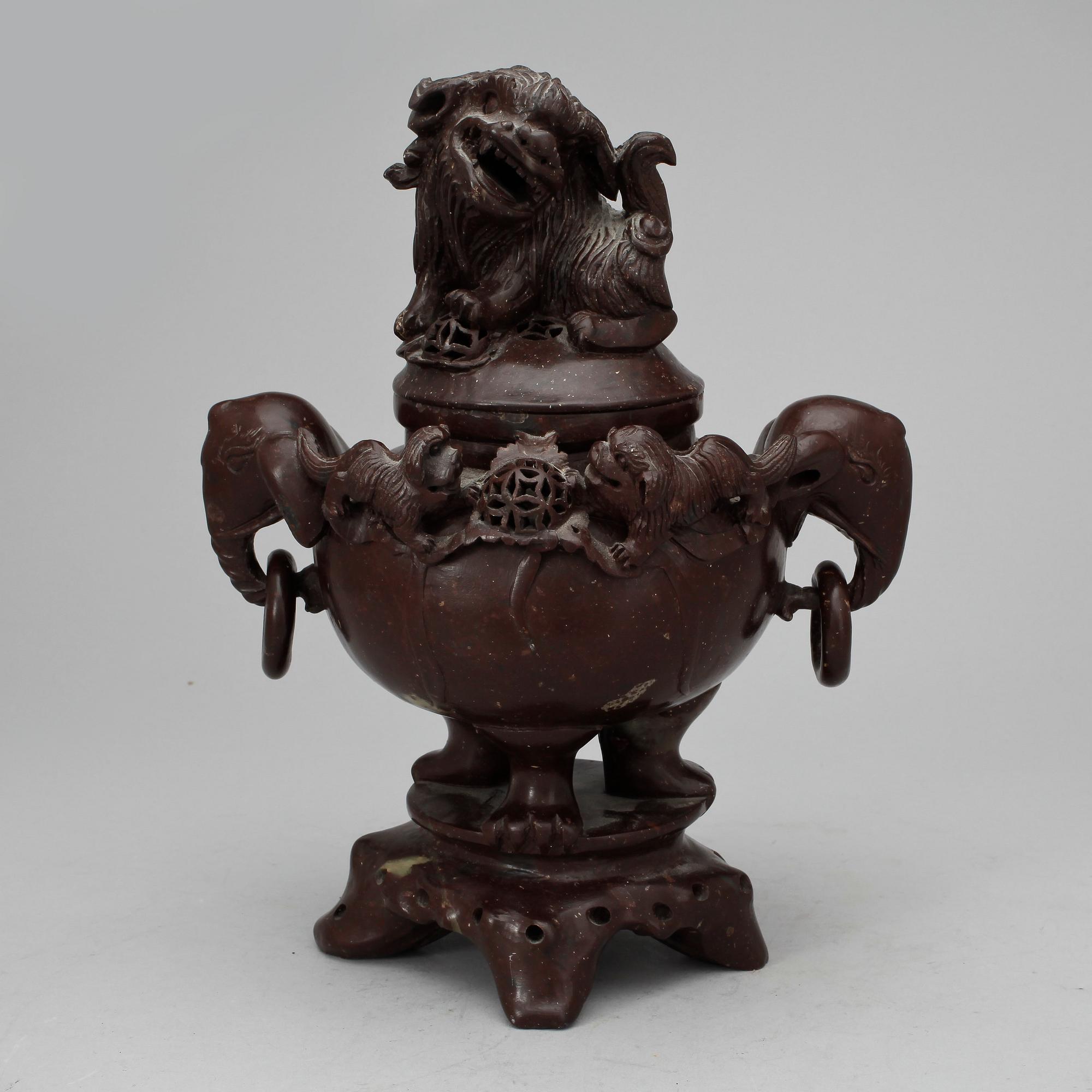 RÖKELSEKAR, sannolikt soapstone, 1800/1900-tal.