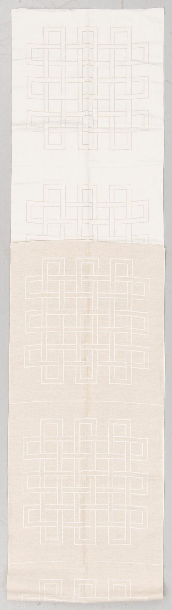 DUKAR, 2 st och LÖPARE, linne, Klässbols Linneväveri.