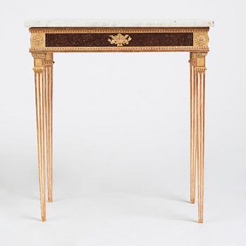 A late Gustavian console table, late 18th Century.