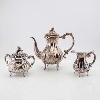 Coffee service, 3 pieces, silver, Swedish import marks, 20th century.