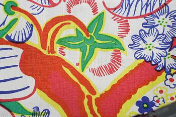 DUKAR, 2 st, GARDINKAPPA samt TYG. Svenskt Tenn, bla Josef Frank.