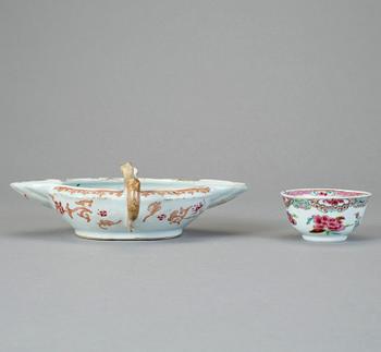 SÅSSNIPA och KOPP, porslin, Kina, 1700-tal.