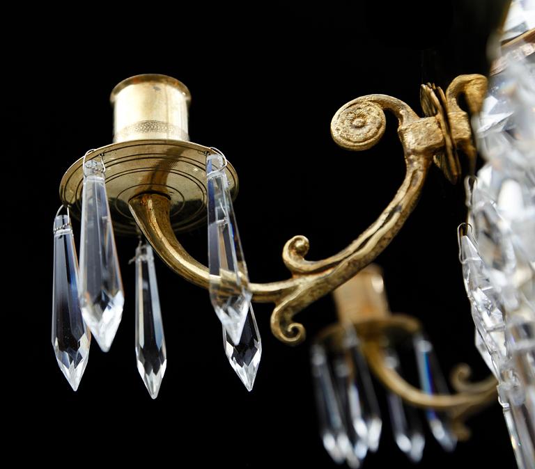 LJUSKRONA, empire, 1800-talets första hälft. Höjd ca 105 cm.