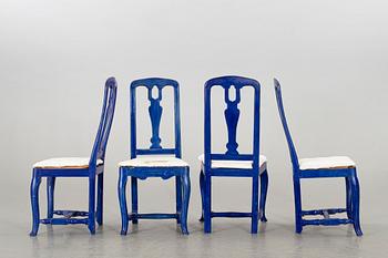 A set of four late Baroque chairs mid 1700's.