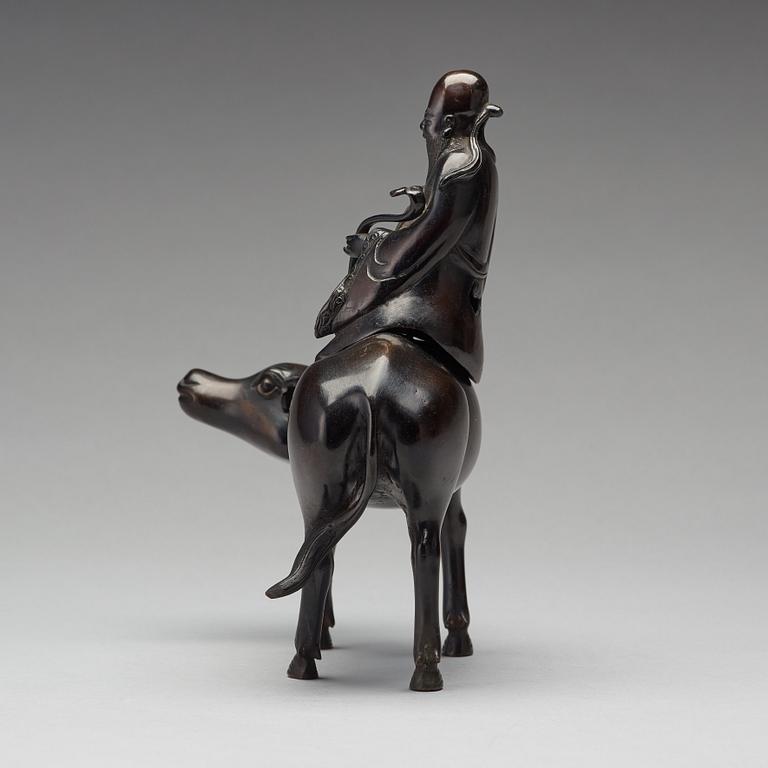 SKULPTUR, brons. Qingdynastin (1664-1912).