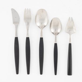 Folke Arström, besticksuppsättning, 34 delar, rostfritt stål, "Focus de Luxe/Focus Steel", Gense.