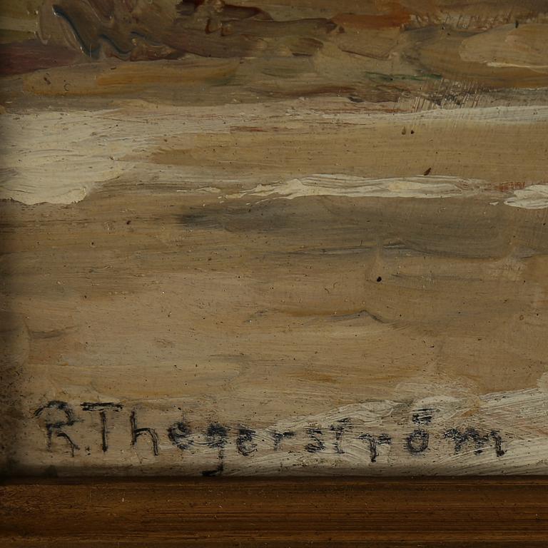 ROBERT THEGERSTRÖM, olja på pannå, stämpelsignerad.