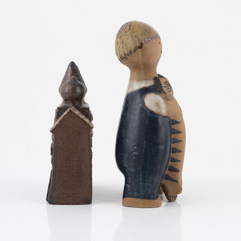 Five stoneware figurines, Gustavsberg.