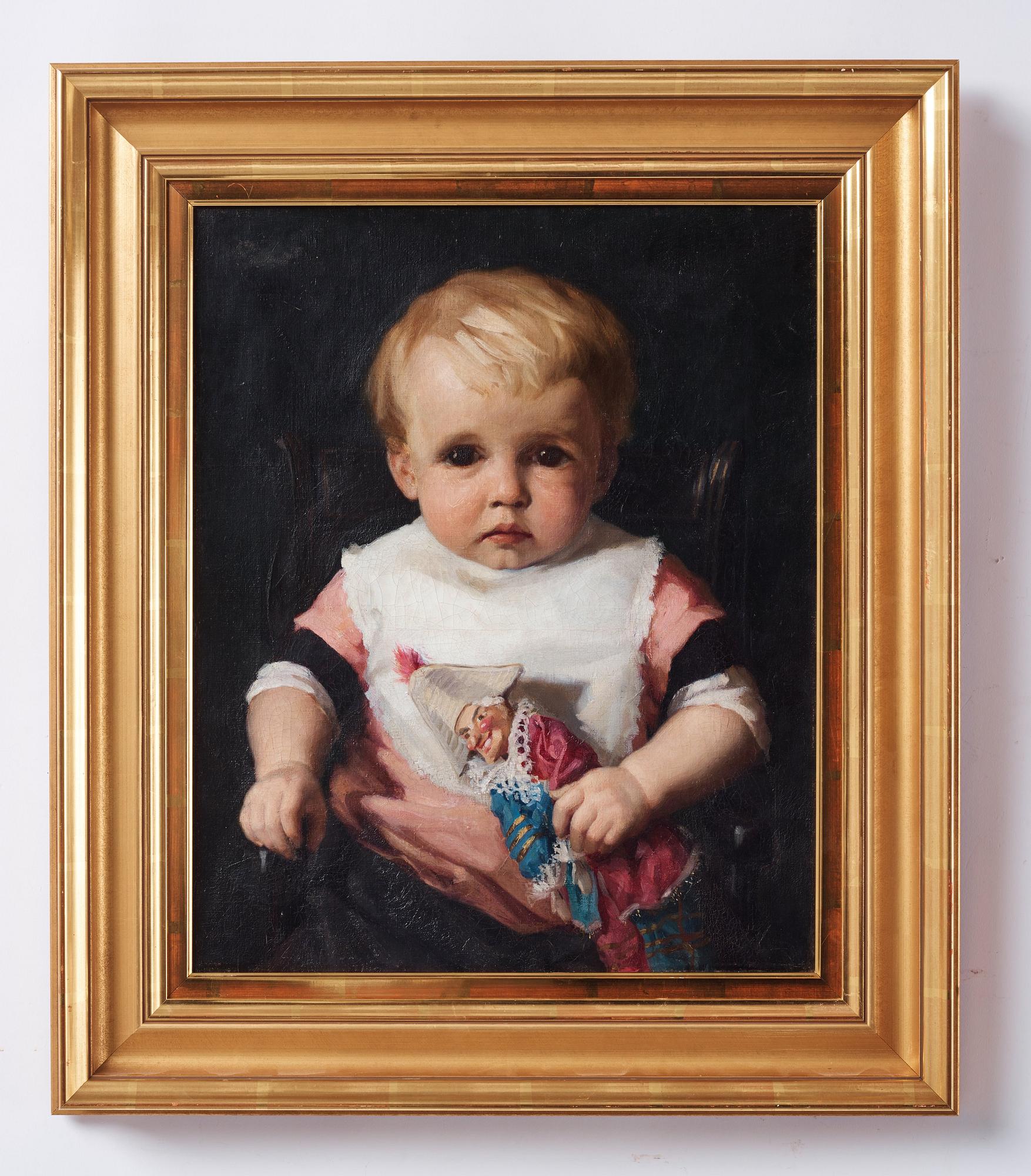 Albert Edelfelt, Barnporträtt föreställande konstnären Berndt Lindholms son Ragnar.