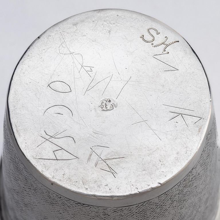 A German silver beaker, possibly Johann Reinhard, Leipzig (active 1694-1703).