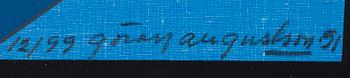 GÖRAN AUGUSTSON, serigrafi, signerad och daterad -91, numrerad 12/99.