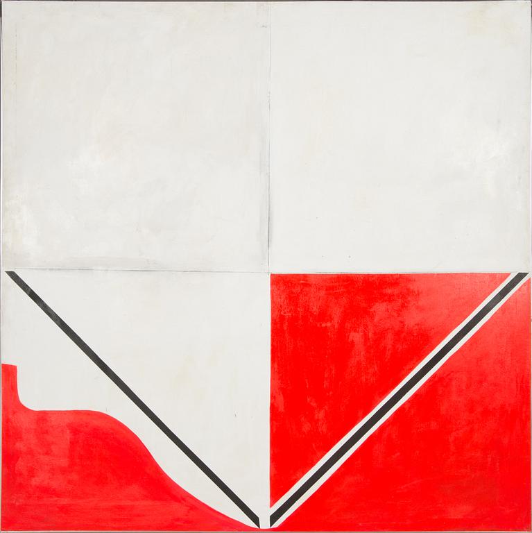 Ahti Lavonen, 'Red square and diagonal'.