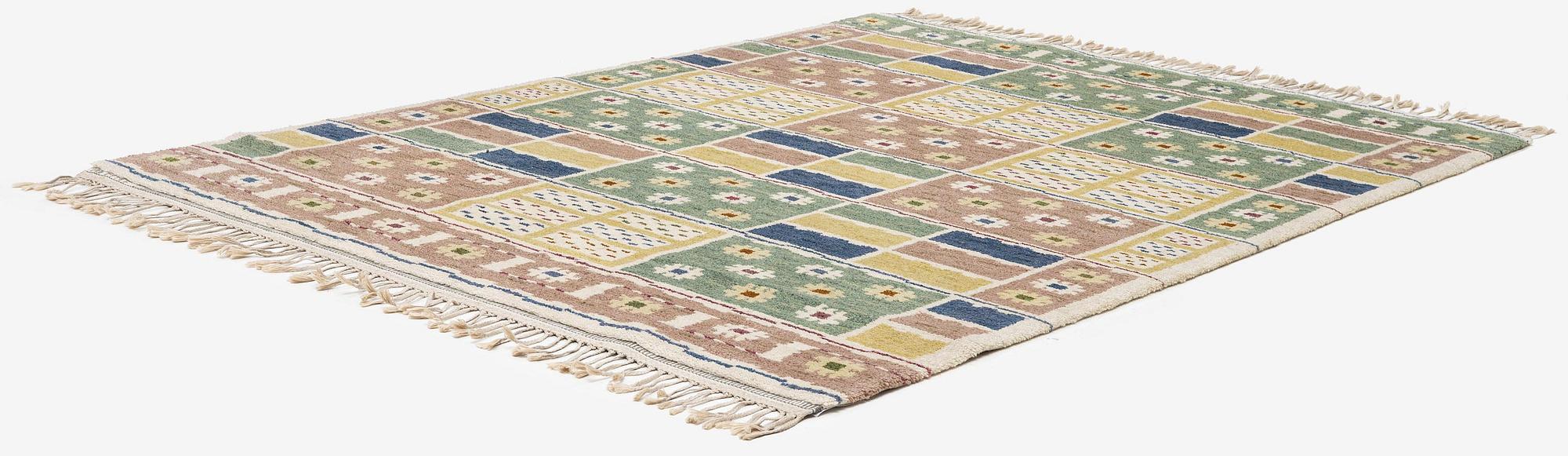 Märta Måås-Fjetterström, a 'Ängarna' carpet, knotted pile, c 248 x 182 cm, signed AB MMF.