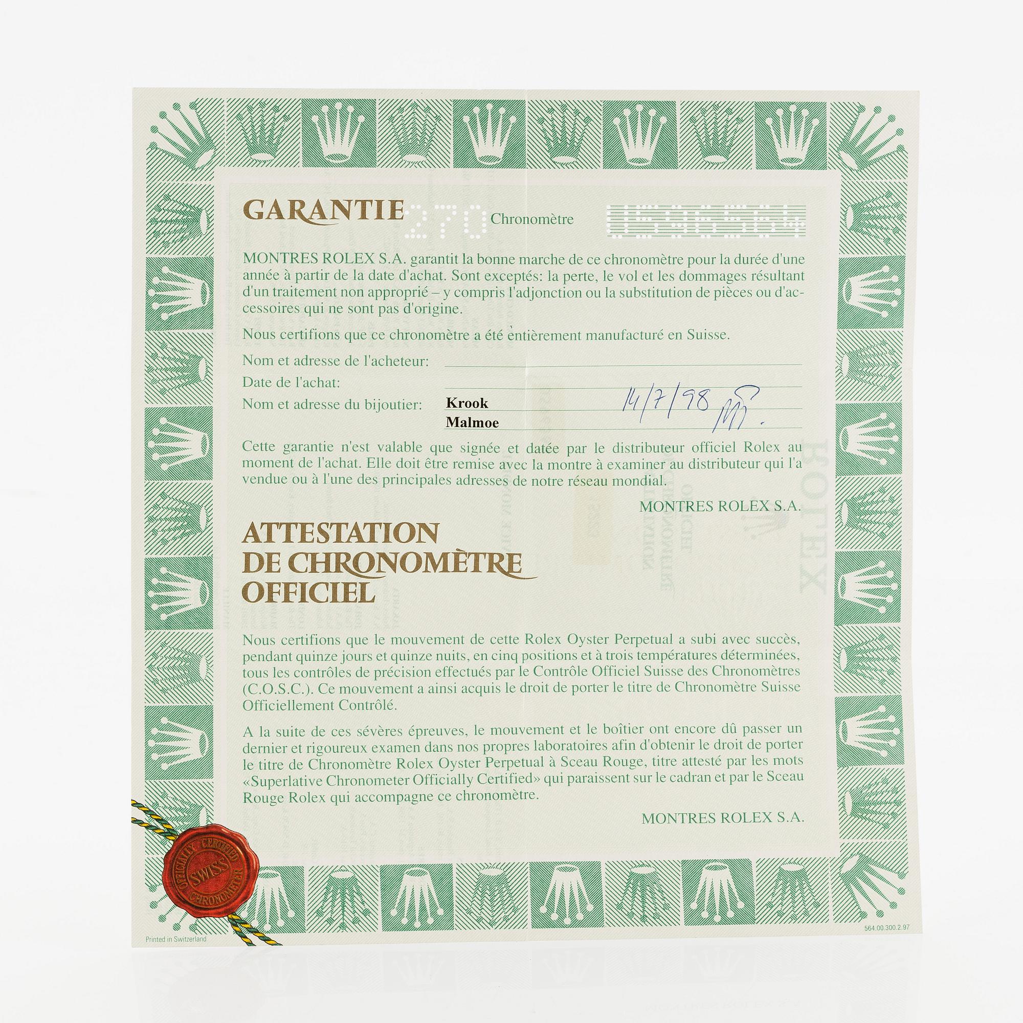 Rolex, Date, armbandsur, 34 mm.