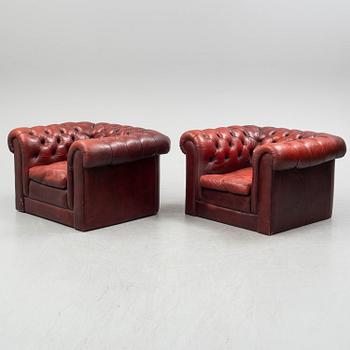 A sofa and a pair of armchairs, England, second half of the 20th century.