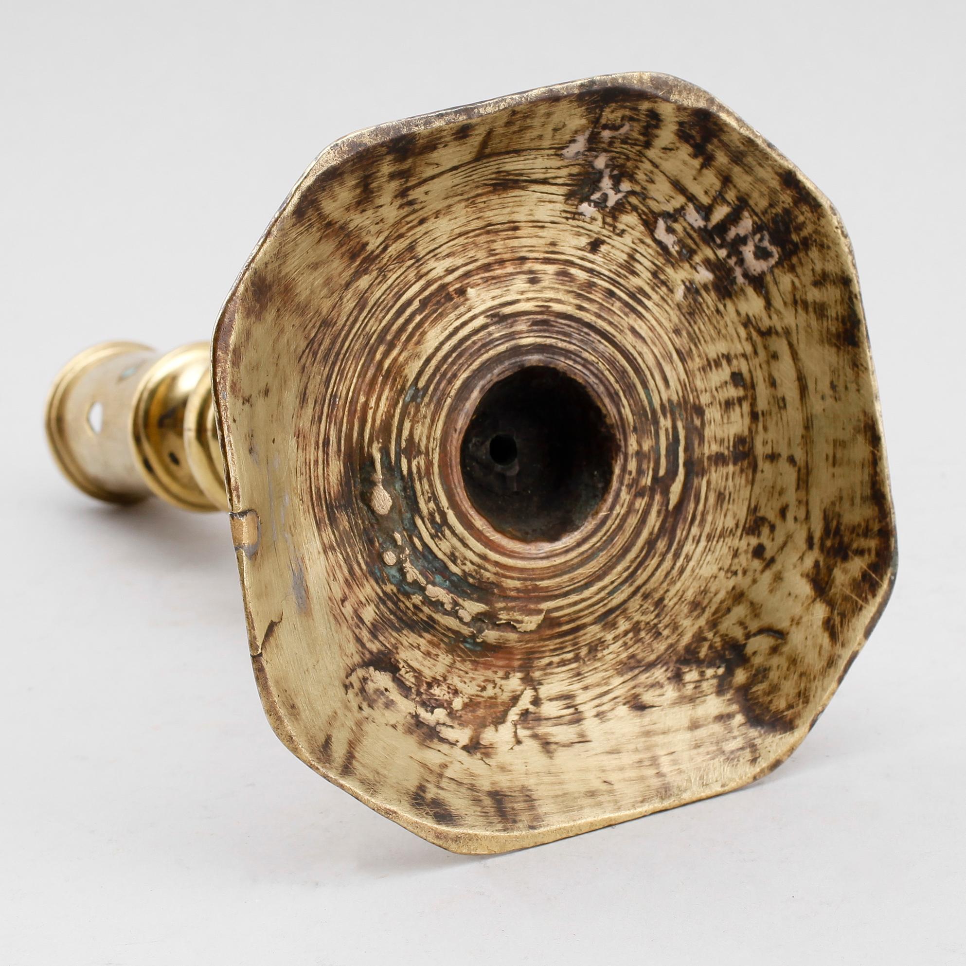 LJUSSTAKE, brons, 1600-/1700-tal.
