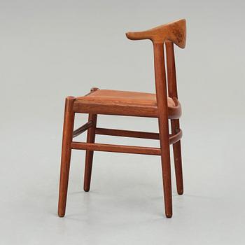HANS J WEGNER, stol, "Cowhorn chair", en tidig version av "JH 505" för Johannes Hansen, 1950-tal.
