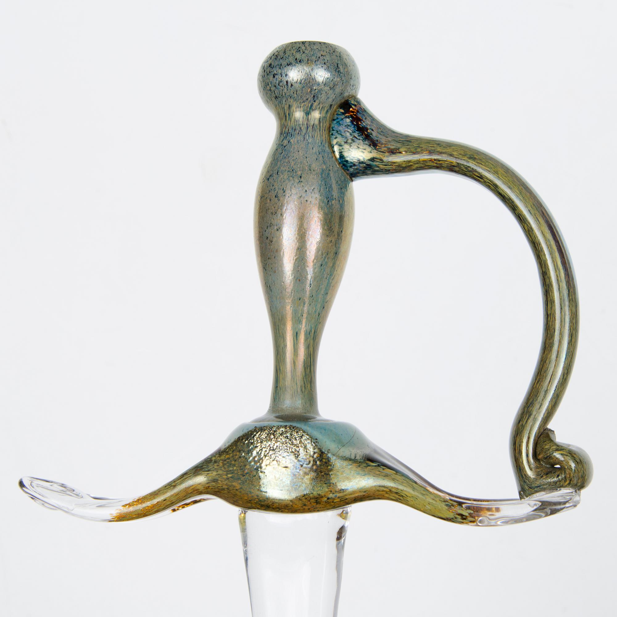 Two 20th century glass swords.