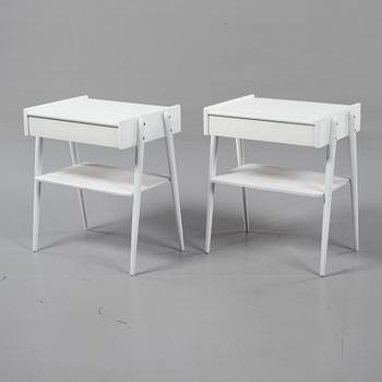 SÄNGBORD, ett par, AB Carlström & Co Möbelfabrik, Sverige, 1950-tal.