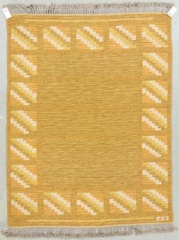 MATTA, dubbelvävd, signerad JS, 1950-/60-tal. Ca 180x140 cm.