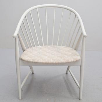 KARMSTOL, "Solfjädern", Sonna Rosén, Nässjö Stolfabrik, formgiven 1948.