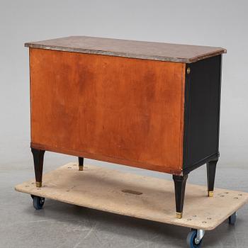 A gustavian style chest of drawers, second half of the 20th century.