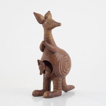 Lisa Larson, a figurine in two parts, 'Känguru', Gustavsberg, in production 1966-1979.