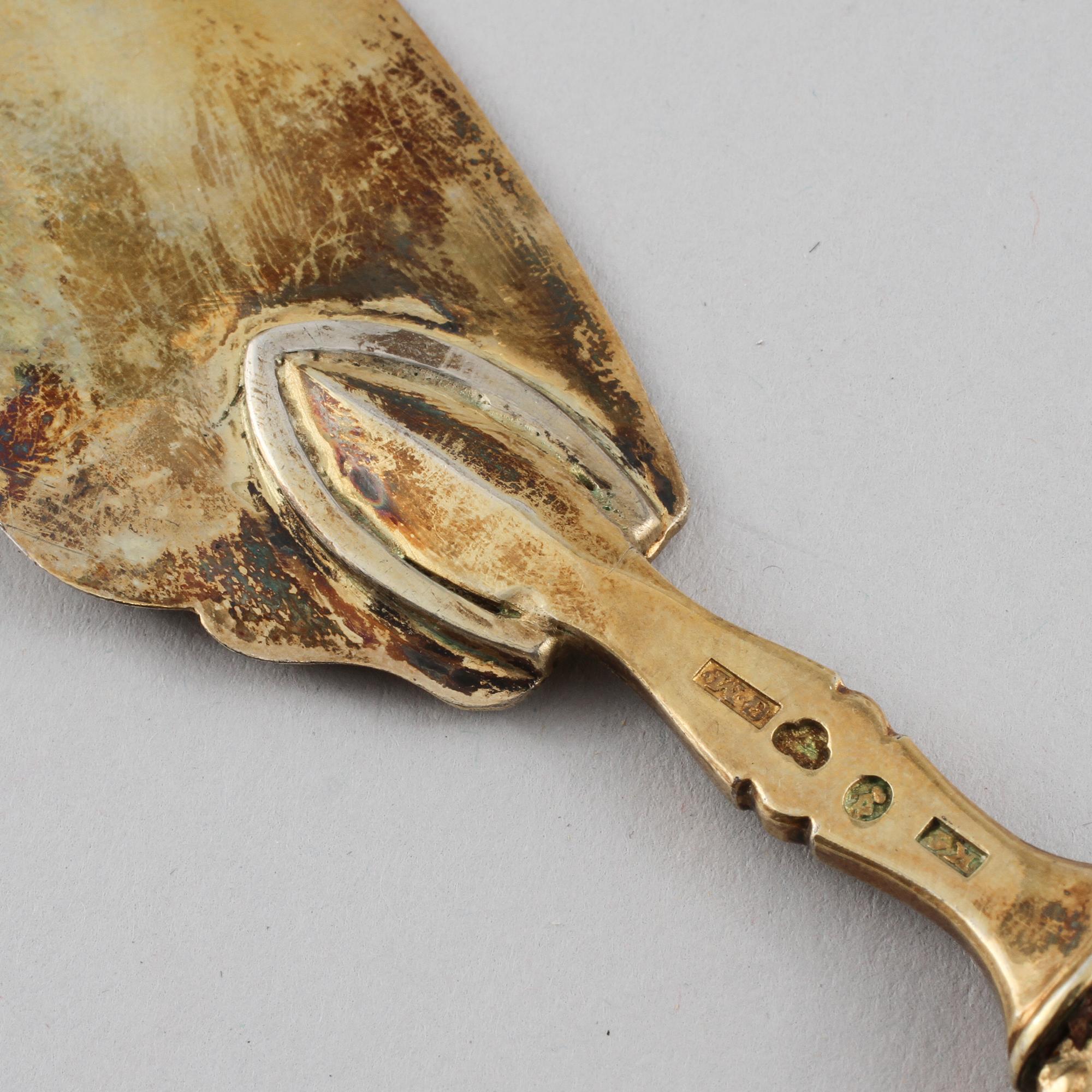 KNIVAR, ett par, silver, Gustaf Möllenborg, Stockholm, 1840. Vikt 105 g.