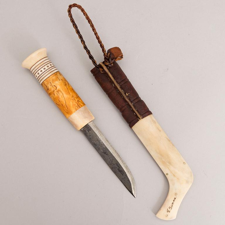 TORE SUNNA, A Sami knife, signed T. Sunna, Vettasjärvi, Sweden.