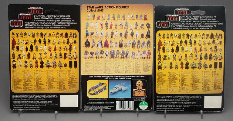 STAR WARS, 5 stycken actionfigurer, Kenner 1983.