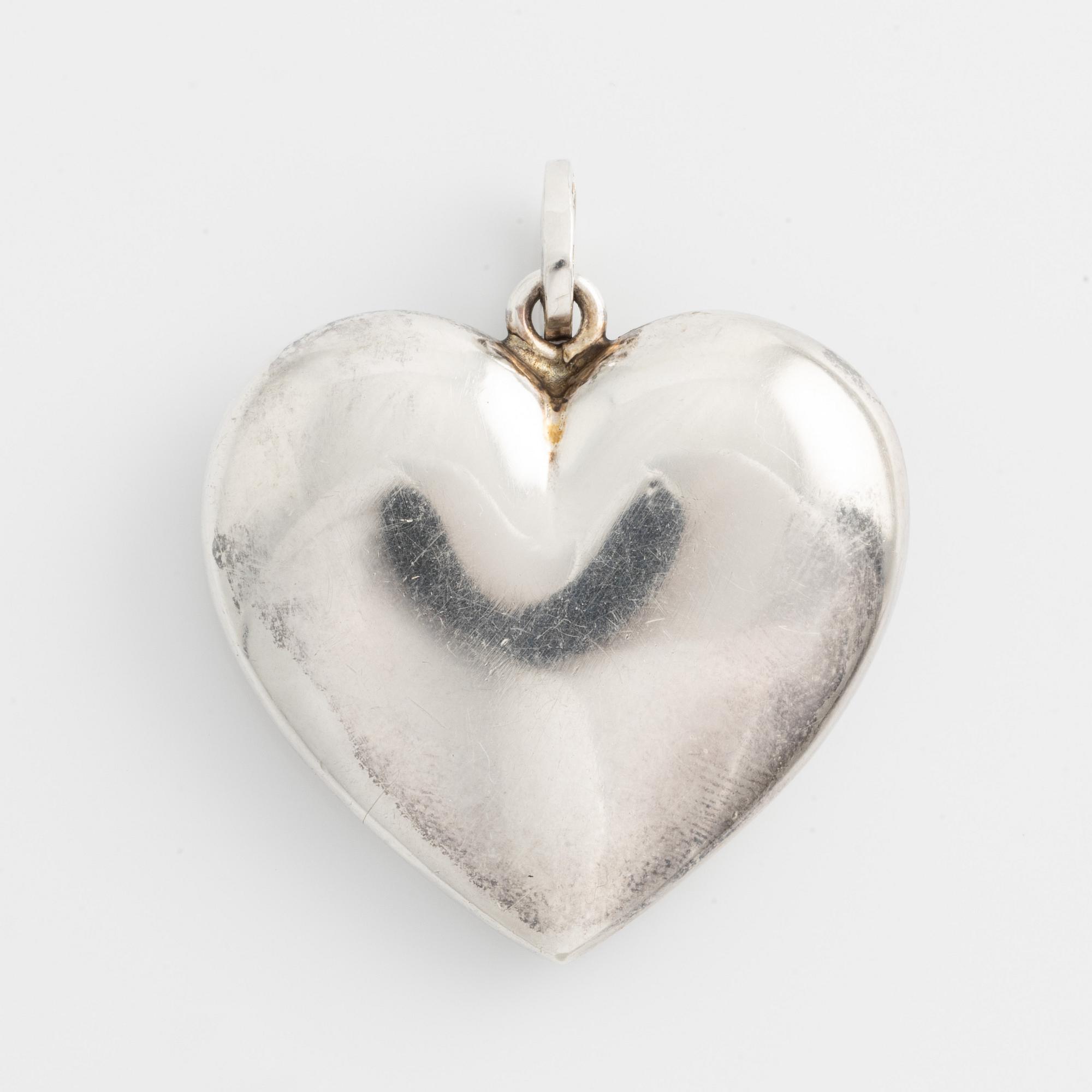 Rey Urban, pendant, heart, silver.