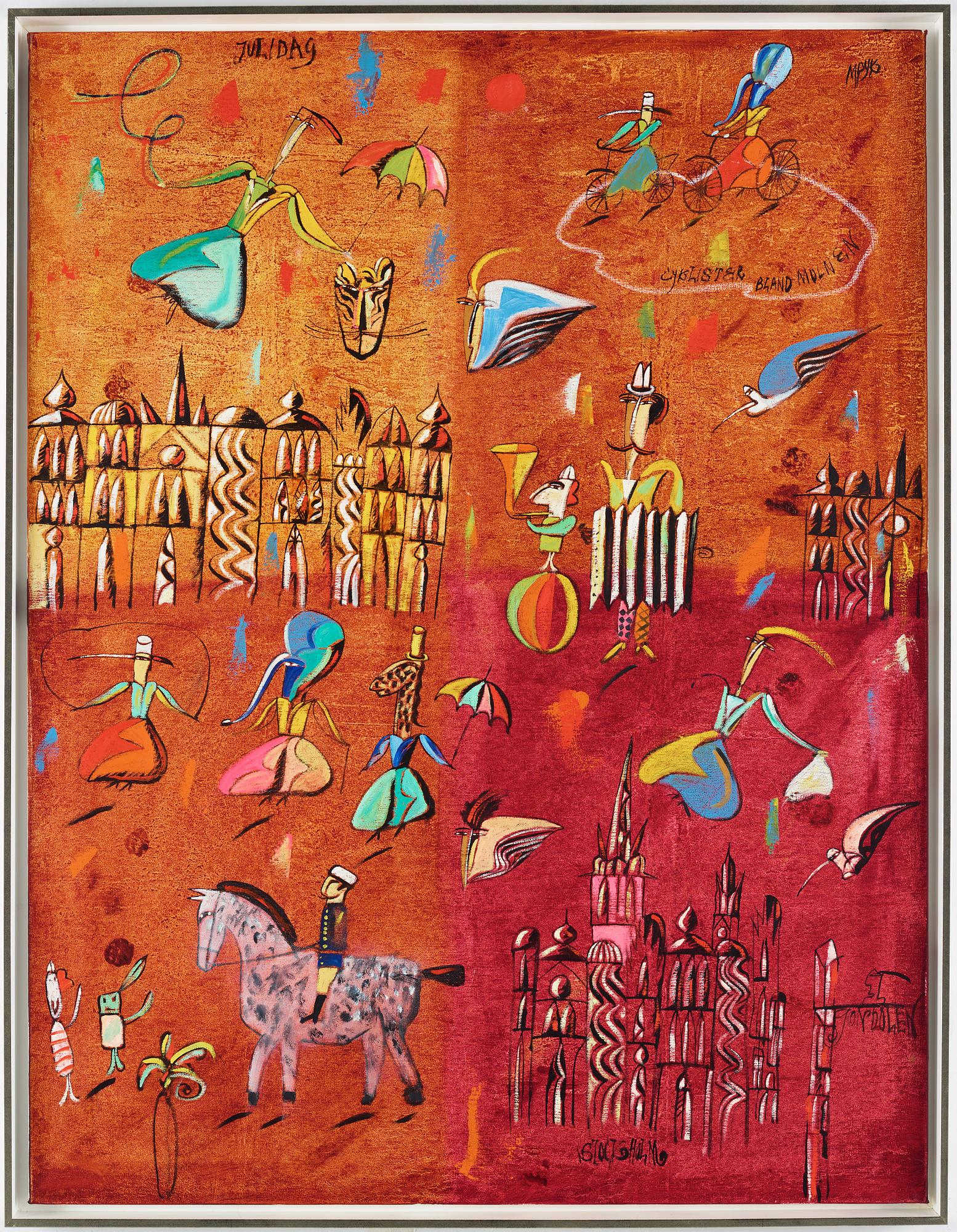 Madeleine Pyk, oil on canvas, signed M. Pyk.