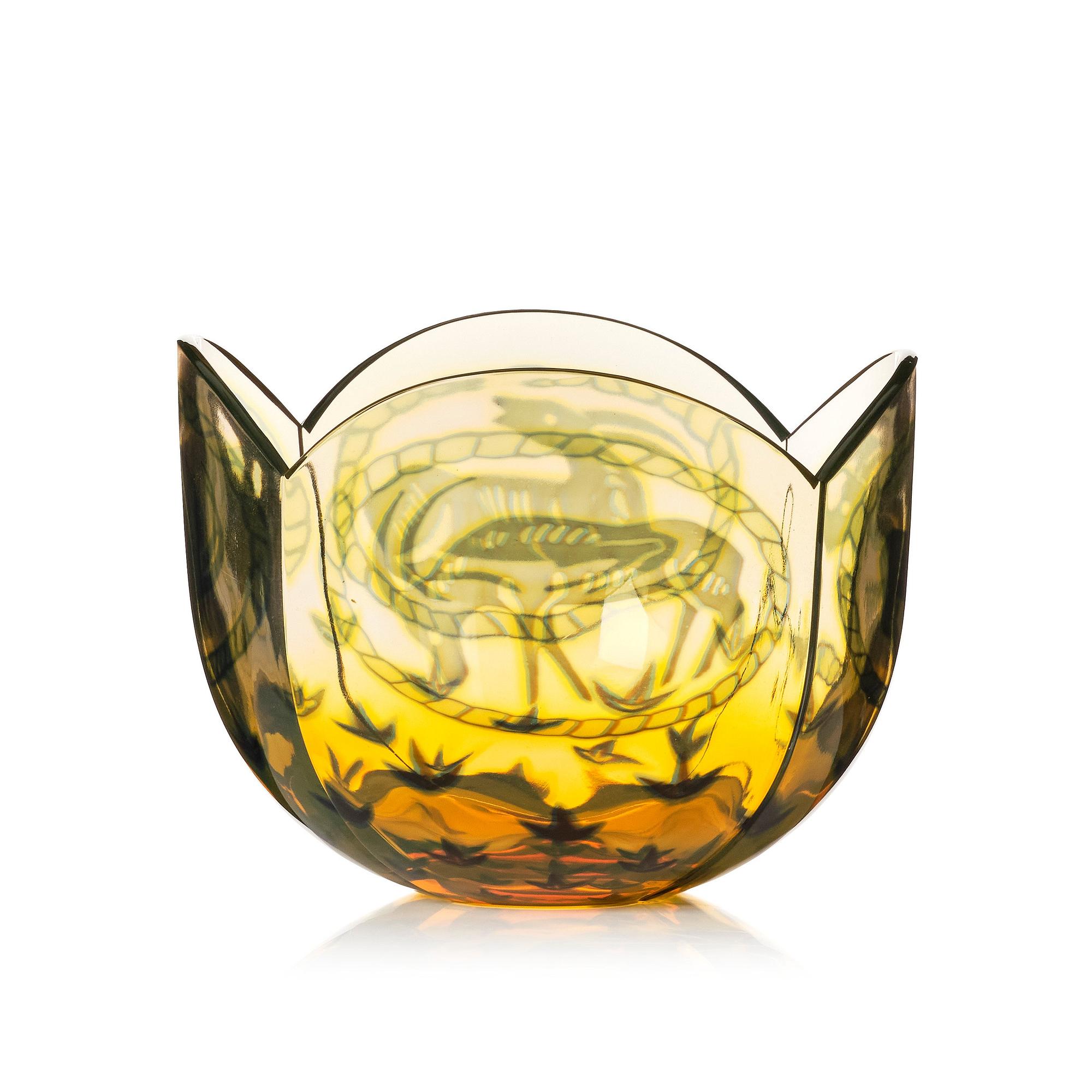 Gunnar Cyrén, a 'graal' glass bowl, Orrefors, Sweden.