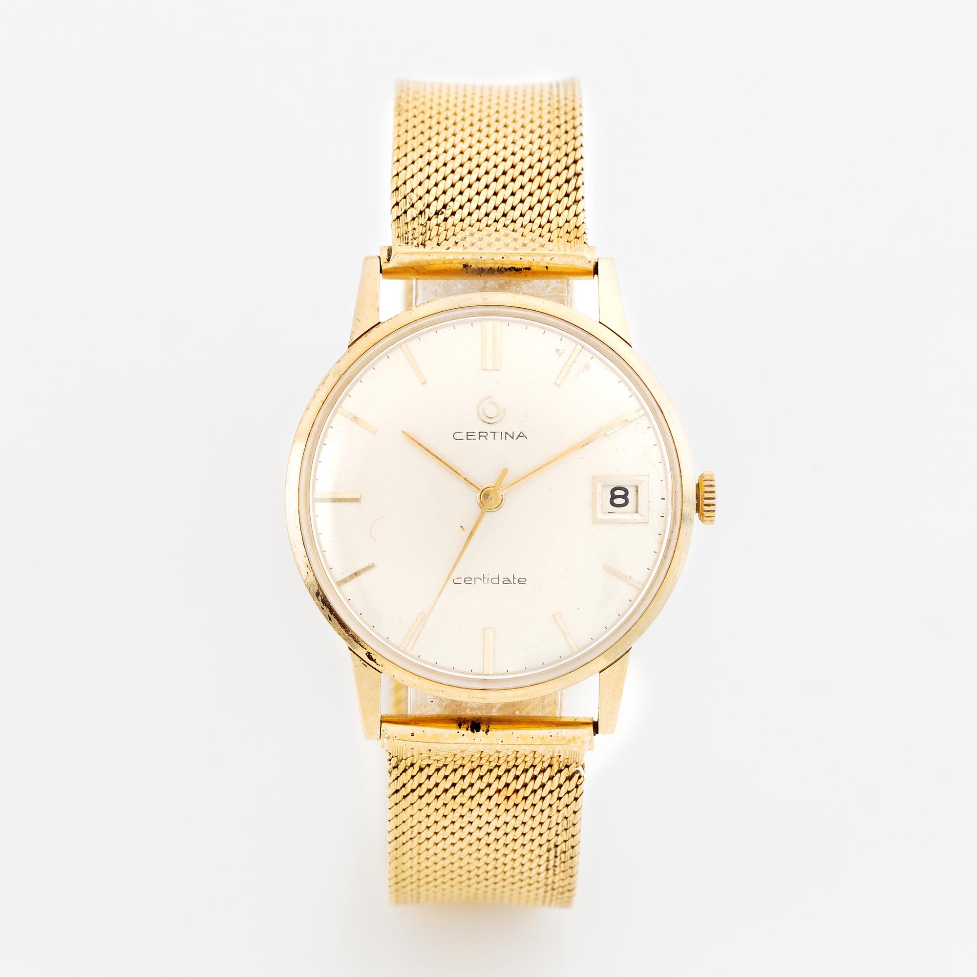 Certina, Certidate, wristwatch, 34 mm.