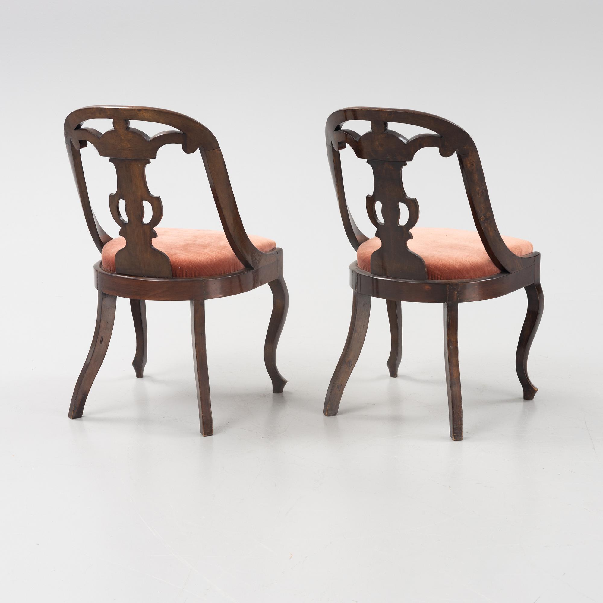 Stolar, 5 st, sk Göteborgsstolar, 1800-tal.