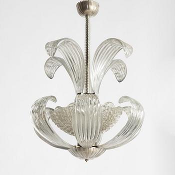 Fritz Kurz, Ceiling lamp, model KD 897/1, Orrefors, 1940s.