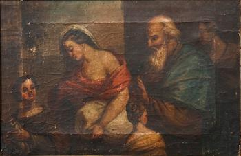 OKÄND KONSTNÄR, olja på duk, 1700/1800-tal.