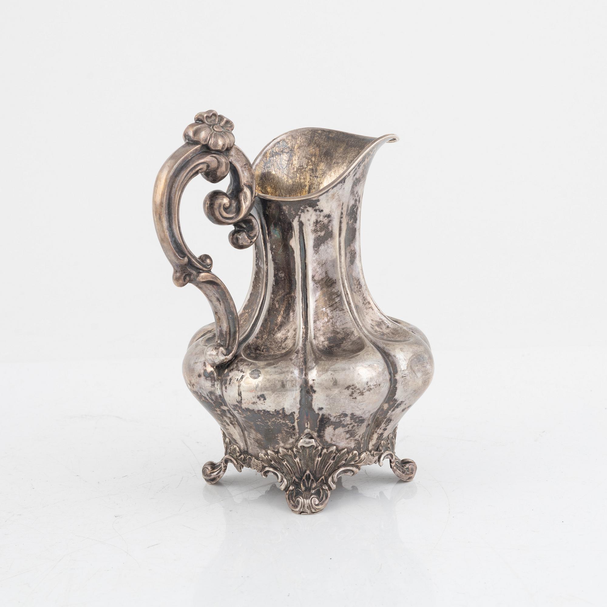 Gustaf Möllenborg, a silver milk jug, Stockholm, 1846.